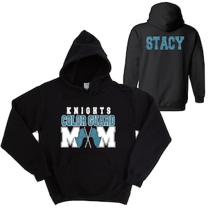 Color Guard Mom Custom Personalized Glitter Design Unisex Heavy Blend Cotton Gildan Hoodie Shirt Perfect Gift Cheerleader - 4.18500