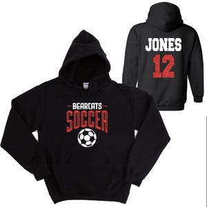 Soccer Team Custom Personalized Glitter Design Unisex Heavy Blend Cotton Gildan Hoodie Shirt Perfect Gift - 18500