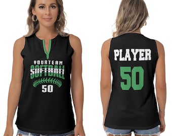 Op maat gemaakte softbaltanktop | Gepersonaliseerde teamshirt | Aangepaste spelersnaam en -nummer | Mom tanktop softbal | Game Day-shirt | Tanktop met teamkleuren