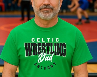 Camiseta Gildan unisex de algodón grueso personalizada para papá del equipo de lucha libre. Excelente regalo - 2.5000