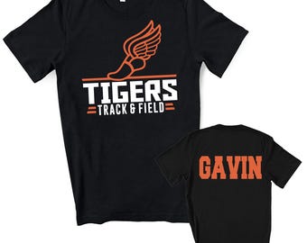 Track and Field-team aangepast gepersonaliseerd uniseks zacht jersey Bella canvas T-shirt geweldig cadeau - 3001