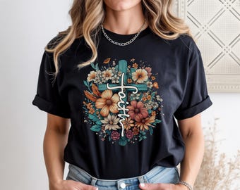 I Will Walk By Faith Christian Believer Gildan Unisex Boujee Cotton Shirt Quality Item  - 5000