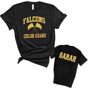 Color Guard Team Custom Personalized Glitter Design Unisex Soft Jersey Bella Canvas Tee Shirt Great Gift - 3001