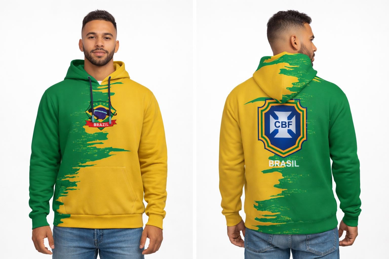 Brazil Soccer Brazilian International Futbol Yellow and Green