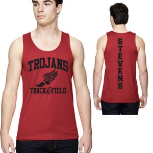 Track and Field Team Custom Personalized Unisex Men&#39;s Dry Fit Training Tank Top By Augusta Moisture Wicking Tank - 703