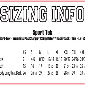 Cheer Coach Custom Personalized Glitter Team Design Women's PosiCharge Competitor Racerback Tank by Sport-Tek Up to Size 4XL - LST356 image 5