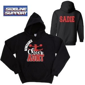 Cheer Aunt Custom Personalized Glitter Design Unisex Heavy Blend Cotton Gildan Hoodie Shirt Perfect Gift Cheerleader - 4.18500