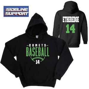 Baseball Team Custom Personalized Unisex Heavy Blend Cotton Gildan Hoodie Shirt Perfect Gift - 18500