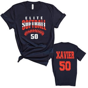 Softball Team Mom Individuell personalisierte Glitter Design Unisex Soft Jersey Bella Canvas T Shirt Großes Geschenk - 3001