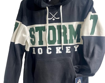 Hockey Team Team Benutzerdefinierte personalisierte Unisex Varsity Colorblocked Fleece Hoodie Shirt Perfektes Geschenk - 8644