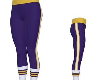 Minnesota Purple Football Inspired YOUTH Girls High Wasted Leggings Great Gift For Football Fans Boujee Minnesota Fan
