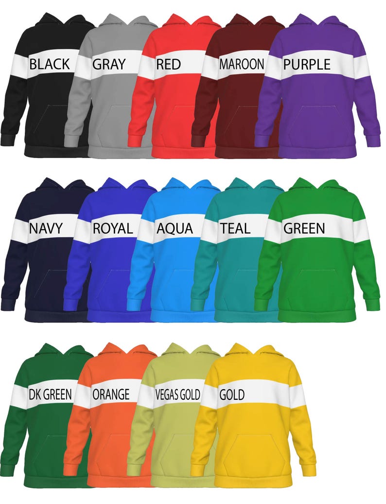 Hockeylag Anpassad Personlig Ungdom Varsity Färgblocksinspirerad Hoodie Perfekt Gåva Fantastiskt Heltäckande Tryck - YOY bild 3