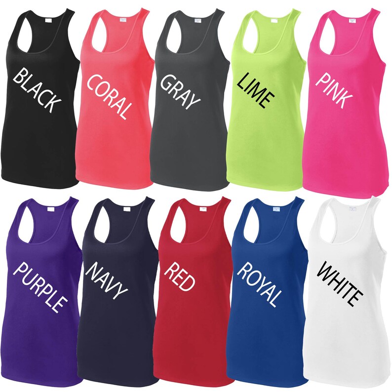 Cheer Coach Custom Personalized Glitter Team Design Women's PosiCharge Competitor Racerback Tank by Sport-Tek Up to Size 4XL - LST356 image 3
