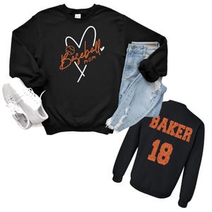 Baseball Mom Custom Personalized Glitter Design Unisex Heavy Blend Cotton Gildan Sweatshirt Perfect Gift - 112.18500