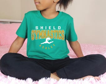 Erstaunliche Qualität Gymnastik-Team Benutzerdefinierte personalisierte Jugend Baumwolle Bella + Canvas Jersey T-Shirt Großes Geschenk - 3001Y