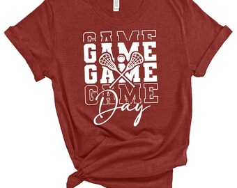 Amazing Tee Lacrosse GameDay Bella Canvas Soft Heathered Jersey Shirt - 3001