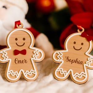 Personalized Gingerbread Christmas Ornament, 3D Custom Cookie Ornament Gift, Custom Gingerbread Ornament for Kids, Holiday Tree Decoration