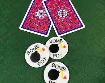 Lot de 8 jetons Poker Bomb