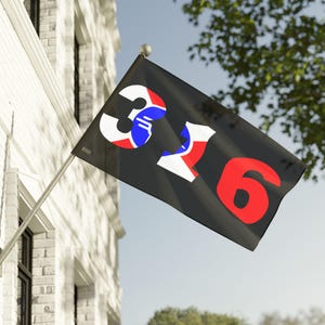 316 Flag - Home Decor, Outdoor Flag, Wichita Flag Banner, Unique Gift for Celebrations, Sports Events, or Holidays