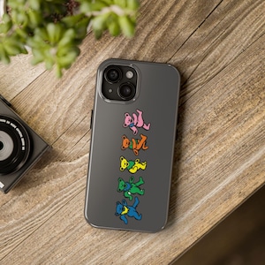 Grateful Dead Dancing Bears Tough Phone Case, Grateful Dead IPhone Cover, Music Lover Gift, Deadhead Phone case, Grateful Dead lover case