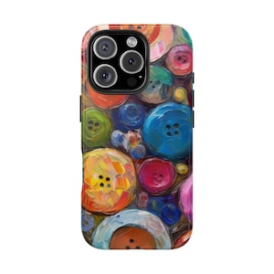 Art Deco Buttons Phone Case, Vintage Style Iphone Cover, Retro button Pattern Smartphone Shell, Unique Hard Case for iPhone, Samsung