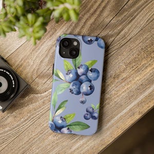 Blueberries Tough Phone Case - Protective Slim Fit Cover, Hard Shell Case, Anti-Scratch Phone Accessories, Fruit Lover Gift, Designer Phone