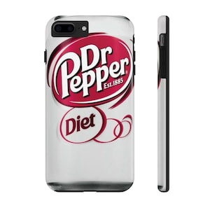 Diet Dr Pepper Phone Case, iPhone Diet Dr. Pepper case, Samsung Galaxy phone case, Unique Pattern, Gift for Soda Lover, Dr Pepper lover case