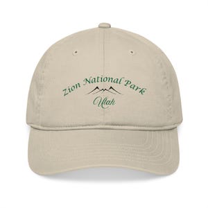 Embroidered Zion National Park cap, Zion Park hat, Zion national park lover gift, embroidery cap, Hikers hat, Dad gift