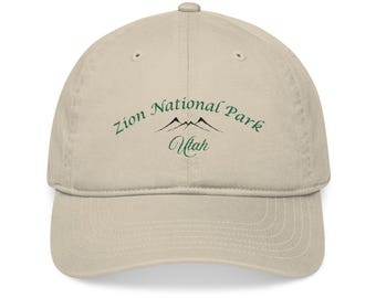Embroidered Zion National Park cap, Zion Park hat, Zion national park lover gift, embroidery cap, Hikers hat, Dad gift
