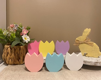 Wooden Tulip Flower Spring decor