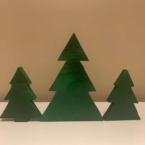 Wooden Christmas Tree Set