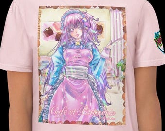 Kawaii Anime Maid T-Shirt – Pink Hair Cafe Aesthetic