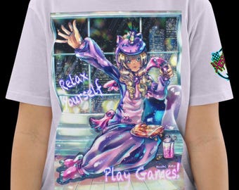 Gamer Girl Unicorn T-Shirt, Relax Yourself Play Games Shirt, Kawaii Unicorn Onesie Gamer Tee, Video Game Lover Gift