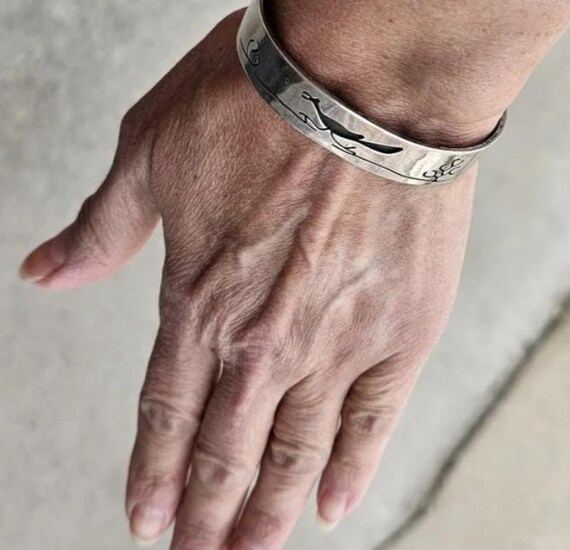 Sterling Silver Roadrunner Overlay Cuff Bracelet … - image 6