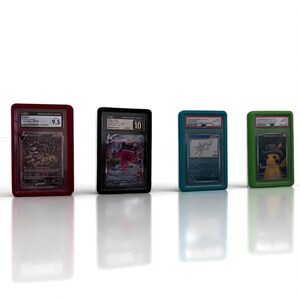 Marco de exhibición de cartas graduadas para montaje en pared: soporte protector para bloques CGC y PSA, colecciones de JCC Pokémon imagen 9
