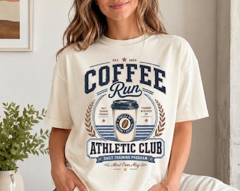 Camiseta del Club Atlético Coffee Run / Camiseta para amantes del café