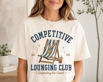 Camiseta del Club de Relax Competitivo / Camiseta Divertida para Relajarse