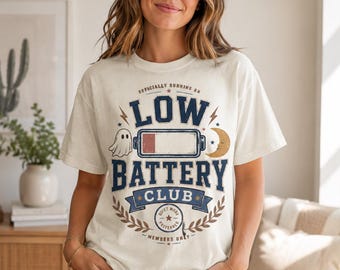 Camiseta del Club de Batería Baja / Camiseta con Gráfico de Escudo Vintage