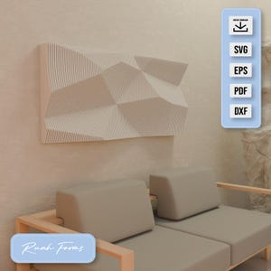 Parametric Wall Art Digital Download | Laser Cut svg dxf eps pdf Files for CNC, Laser Cutting, Wood Wall Decor, functional wood wall art