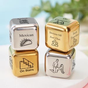 Engraved Couple Date Night Dice,Custom Date Night Games Dice, personalized Date Night Ideas,Anniversary Gift,Couple Gift For Her/Him