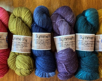 Symmetry Dark - Alpaca/Wool Hand-dyed Yarn