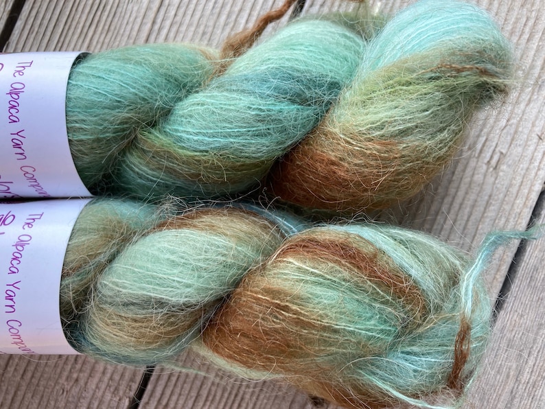 Halo Watercolor Lace Weight Brushed Suri Alpaca Yarn Seascape