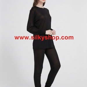 Silk Long Johns Women's Thermal Underwear top bottom LIGHT WEIGHT