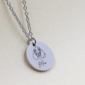 Personalized Dog Ears Necklace,Charm Necklace, Custom Engraved Dog Breeds Necklace, Dog Jewelry, Dog Mom Necklace, Custom Dog Necklace