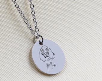 Personalized Dog Breed Necklace: Custom Engraved Charm, Dog Mom Jewelry