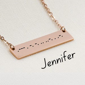 Personalized Morse Code Necklace – Secret Message Pendant, Stainless Steel