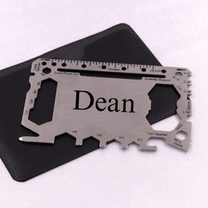 Custom Personalized Multitool – Custom Engraved Pocket Tool – Gift for Him, Dad, Husband, Groomsmen – Camping & Survival Tool