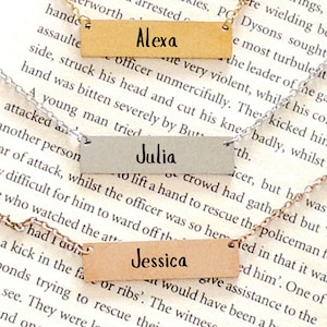 Custom Name Necklace – Personalized Name Jewelry – Handmade Nameplate Necklace – Gift for Her – Birthday or Anniversary Gift