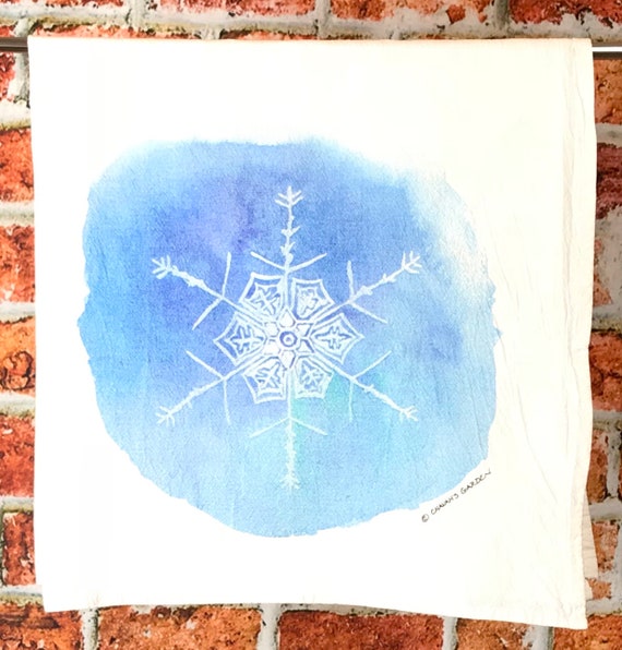 Snowflakes Dish Flour Sack Kitchen Towel