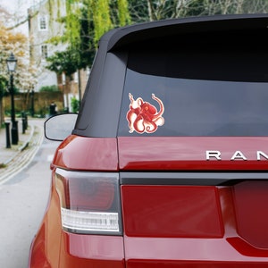 Octopus bumper sticker, Car window decal